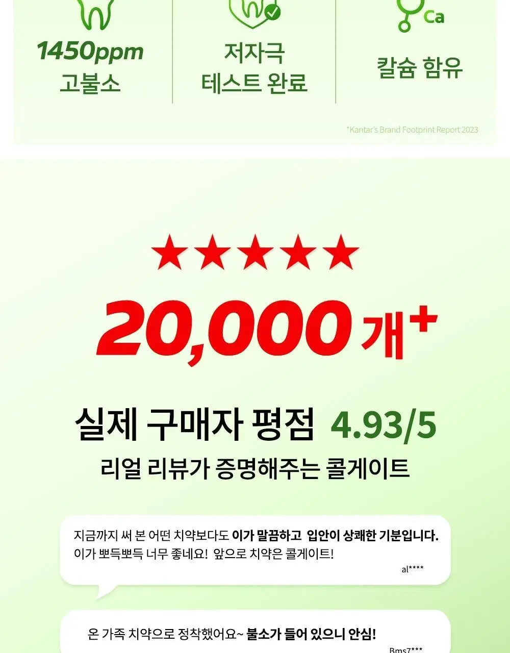 [고불소] 콜게이트 맥시멈 캐비티 프로텍션 쿨민트 치약 100g 상세페이지 4